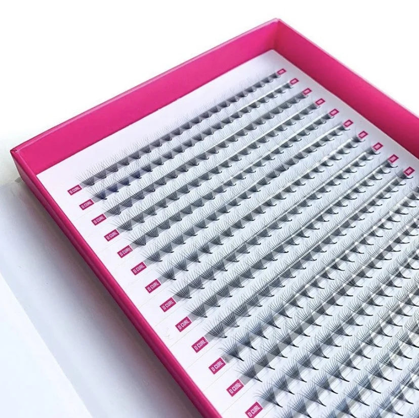Natural Eyelashes Korean Pbt Fiber Premade 3d Fans Good Quality 8D 10D 20D Volume Individual Eyelashes in L / XL/XXL Big Trays