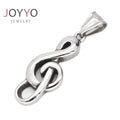 Treble Clef Necklace Silver Music Charm Stainless Steel Musical Notes Pendant Music Symbol Gifts for Her Him MegaBDM