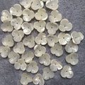 SP4234 Half Drilled Hole MOP Shell Carved Flower Beadswhite Mother of Pearl Flower Beads