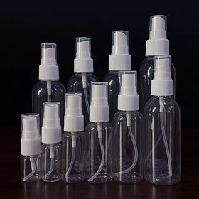 NH Wholesale 1oz 30ml 50ml 60ml 80ml 100ml 120ml Alchohols Spray Bottle Empty Transparent Alcohol Pet Plastic Spray Bottles