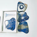 2026 Custom Logo Natural Sodalite Big Gua Sha Scraping Massage Tool Heart Shape Guasha Board