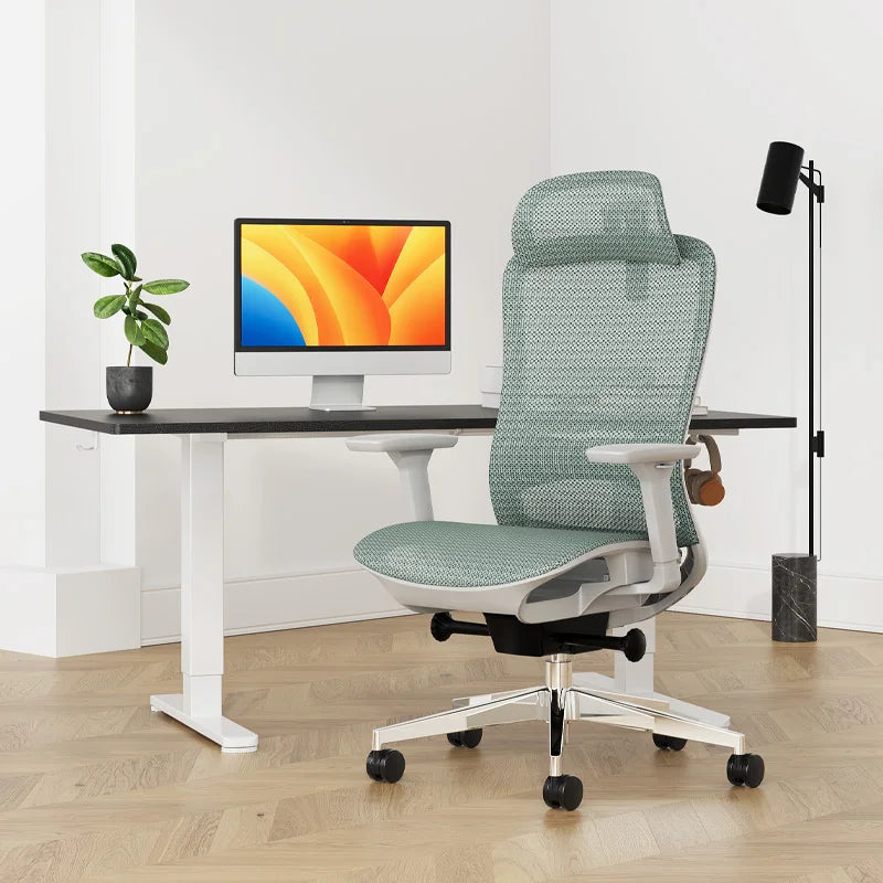 High Back Swivel Adjustable Lumbar Support Seat Sliding Full Mesh Ergonomic Office Chair