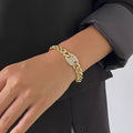 SHIXIN Hip Hop Pig Nose Buckle Crystal Bracelet Statement Link Chian Bracelet Bangle Charm Bracelet Jewelry for Women