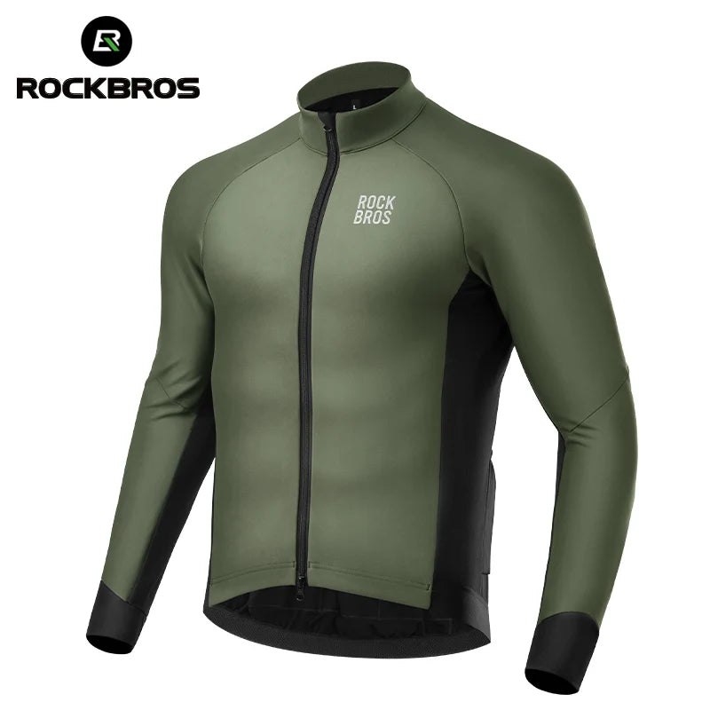 ROCKBROS Windproof Cycling Jacket High Quality Bicycle Bike Shirt Long Sleeve Cycling Jersey for Outdoor Sports Wear Jacket