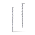 Dylam Fine Jewelry S925 Silver Pear Earring With Cubic Zircon Long Link Chain 18K Gold Plated Stud Drop Earrings for Women