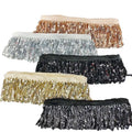 8cm Water Soluble Embroidery Lace Fabric Stage Latin Dancewear Skirt Dress Decorative Sequined Tassel Fringe Bag Textile Trims