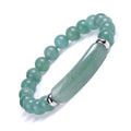 Hot Sale Natural Stone Gem Rose Quartz Beaded Bracelet Tiger Eye Crystal Agate Bracelet for Women Men