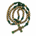 Christian Religious Jewelry 10mm Beads Paracord Saint Benedict Rugged Paracord Rosary Catholic Necklace for Men
