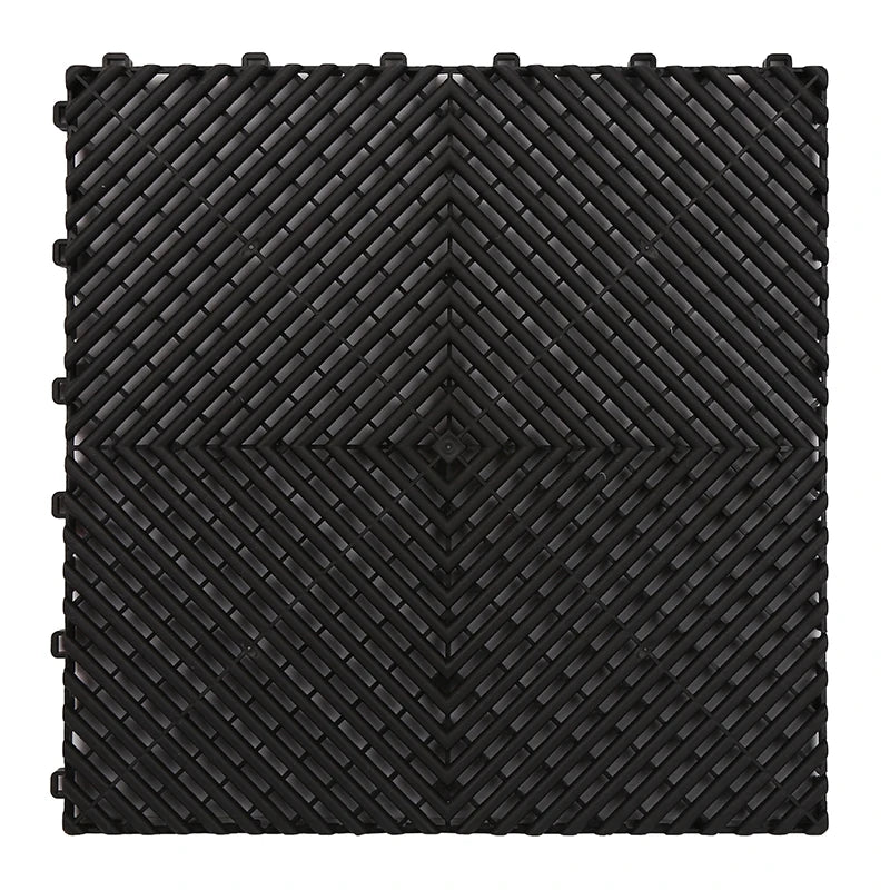 Wholesale 40*40*1.8 CM PP Interlocking Tiles&&Accessories Anti Slip Interlocking Garage Floor Mat Splicing Grille Car Wash Shop