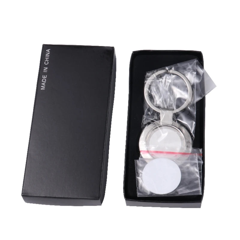 7-day Dispatch Metal Charm Keychain Sublimation DIY Picture Key Holders Special Photo Keychain