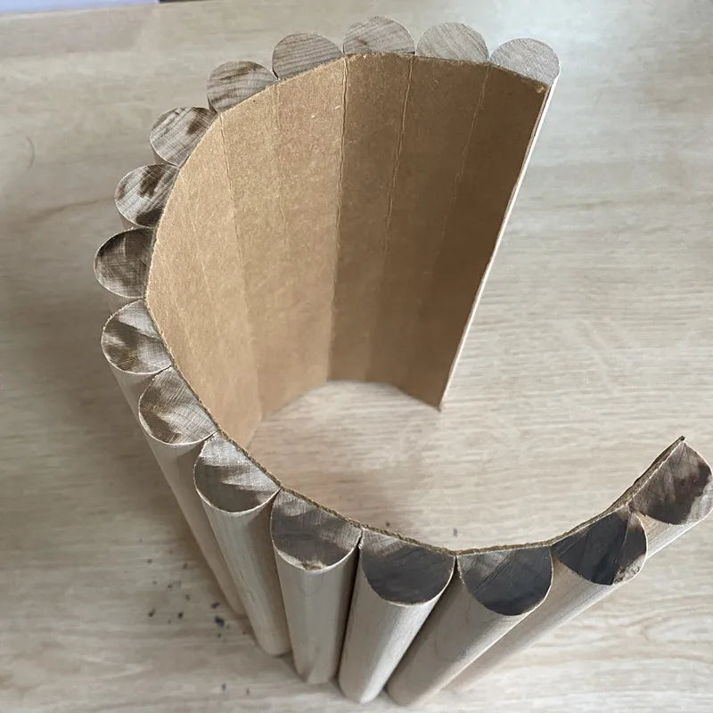 Home wall decor Customized Solid Wood Interior PVC Fluted Wall Panel Cladding Slat Colored Wall Paneling Factory Curved Half Round Wall Decor