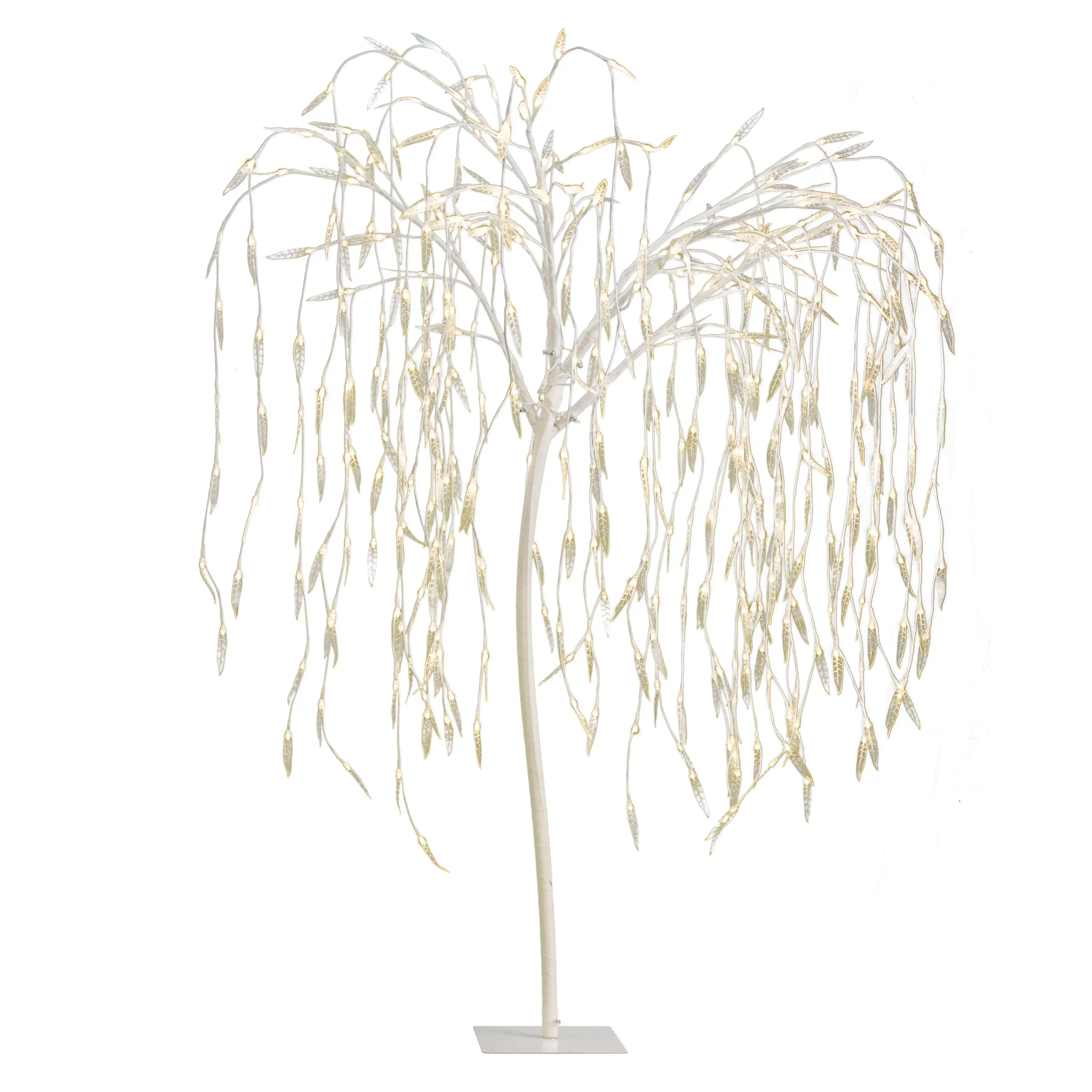 Outdoor Artificial 70IN 1.8M 384L  Adaptor LED Willow Tree Lights for Christmas Decoration