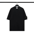 Designer Pure Cotton Loose Men's Badge T-Shirt Round Neck Casual Style High Street Tops for Men and Women