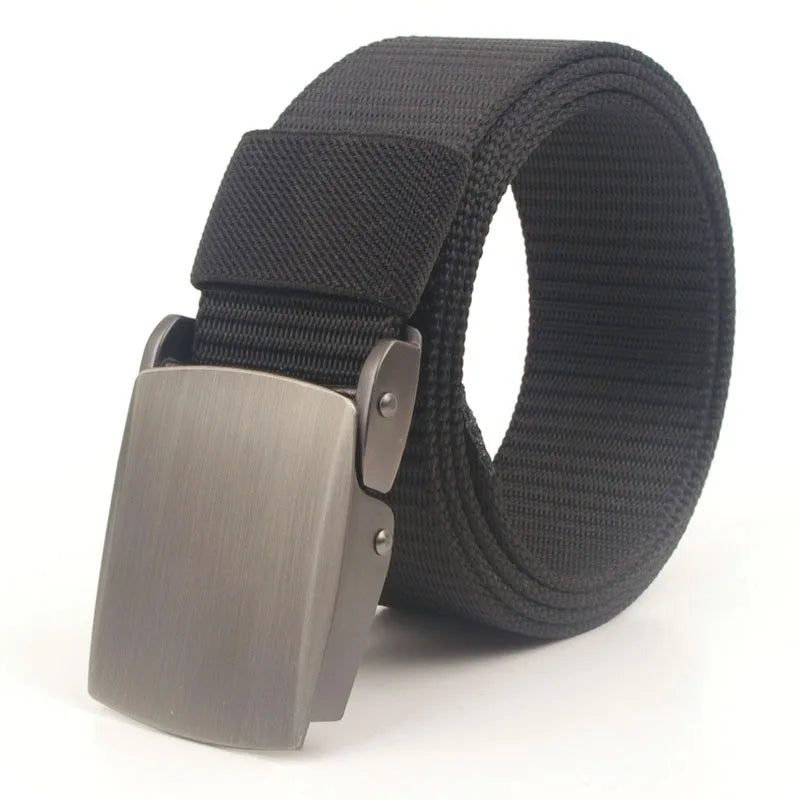 Hot-selling Automatic Buckle Men's Canvas Casual Korean Version of the Simple Outdoor Sports Breathable Polyester Belt