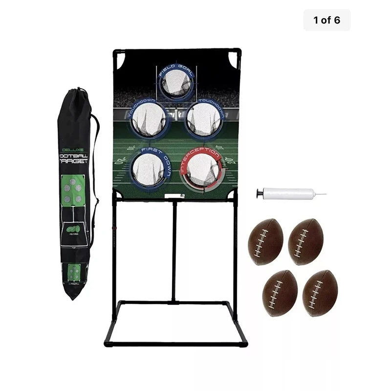 Indoor Outdoor Use Practice Throwing Skills Football Target Carnival Game Football and Flying Disc Toss Backyard Lawn Game