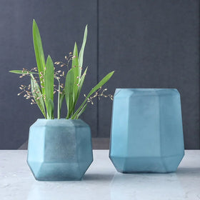 Factory Direct Sales Modern Simple Matte Texture Glass Vase Wholesale Flower Arrangement Home Living Room Glass Vase