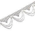 Cheap Rhinestone Tassel Chain Rhinestones Fringe Trim for Wedding Party Necklace DIY Clothing Accessories