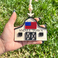 2026 Multilayer Christmas Ornaments Custom Laser Cut Wood Small Town Barn Ornament  with Door
