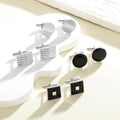 Hot Selling Luxury New Baked Paint Cufflinks Men's French Round Square Cufflinks Accessories for Business