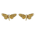 Fashionable S925 Silver Blue Glitter Butterfly Earrings for Women Romantic Gift Earring Jewelry
