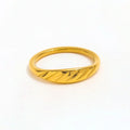 Joolim Jewelry Dainty Croissant Ring for Women 18K Gold Plated Stainless Steel Tarnish Free for Parties and Gifts