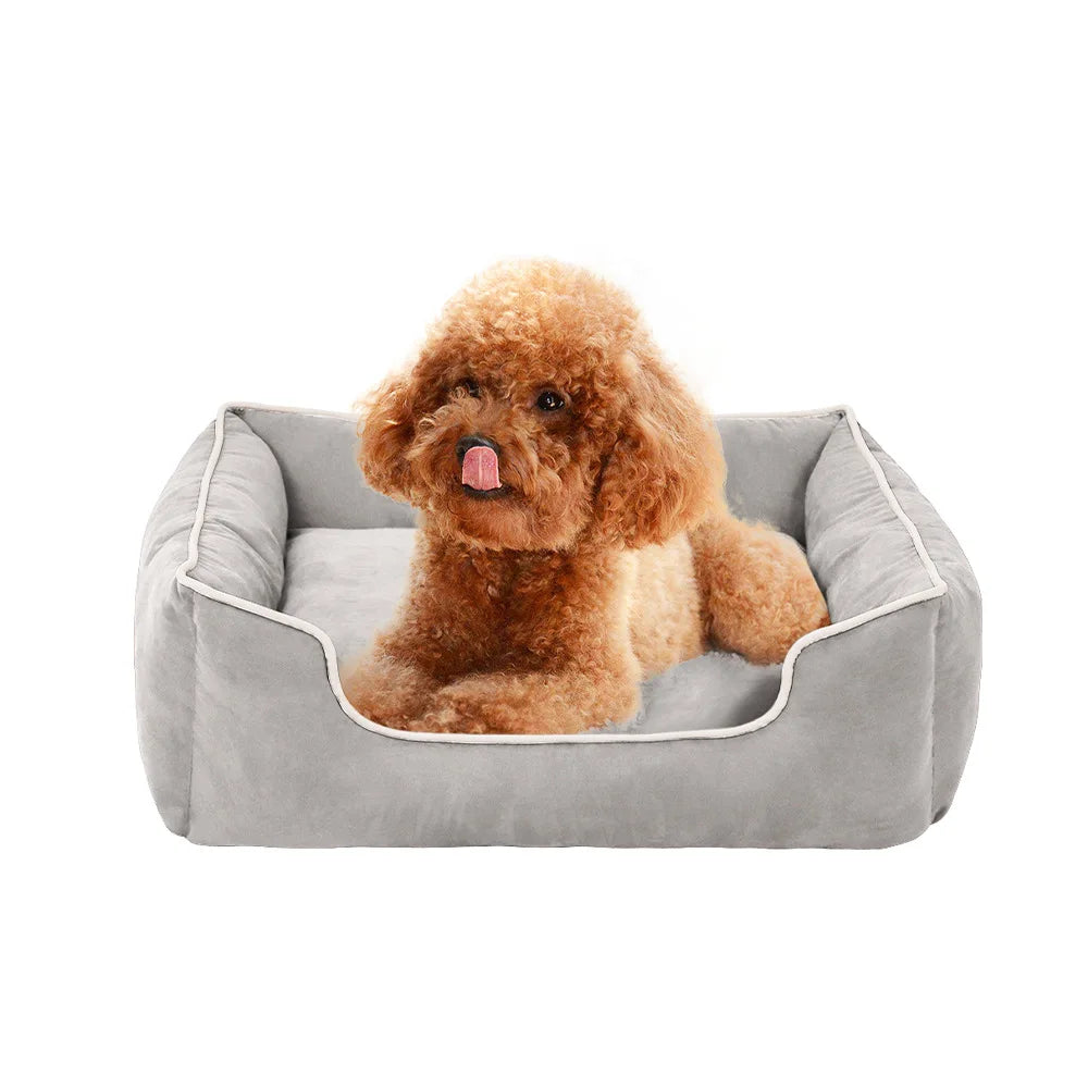 Customizable Pet Sofa Soft Skin-Friendly Material Machine-Washable Solid Pattern Heated Dog & Cat Bed