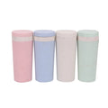 Sports Bottles Wholesale Eco-friendly Reusable Wheat Straw Mugs and Cups Wholesale  400ML Plastic Water Cups With Lids and Rope