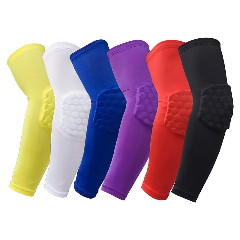Padded Arm Sleeve Compression Arm Sleeve Elbow Pad for Football Volleyball Baseball Protection Youth & Adult Sizes