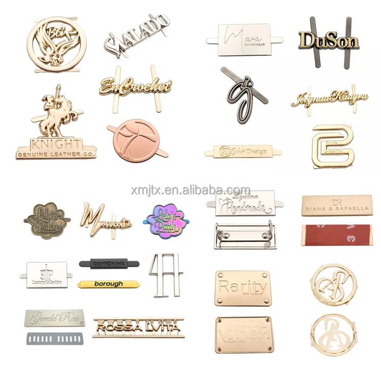 Factory Price Engraved Metal Label Custom Handbags Metal logo Plate Tags for Luggage Shoes