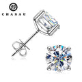 Silver Moissanite Earrings All Size 0.5ct 4ct 5ct Lab Diamond Earring 925 Sterling Silver VVS Moissanite Round Type Stud Earring