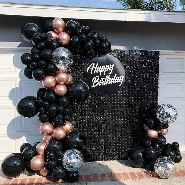 Free Shipping Black Shimmer Sequin Panel Wall Backdrop-Transparent Backboard