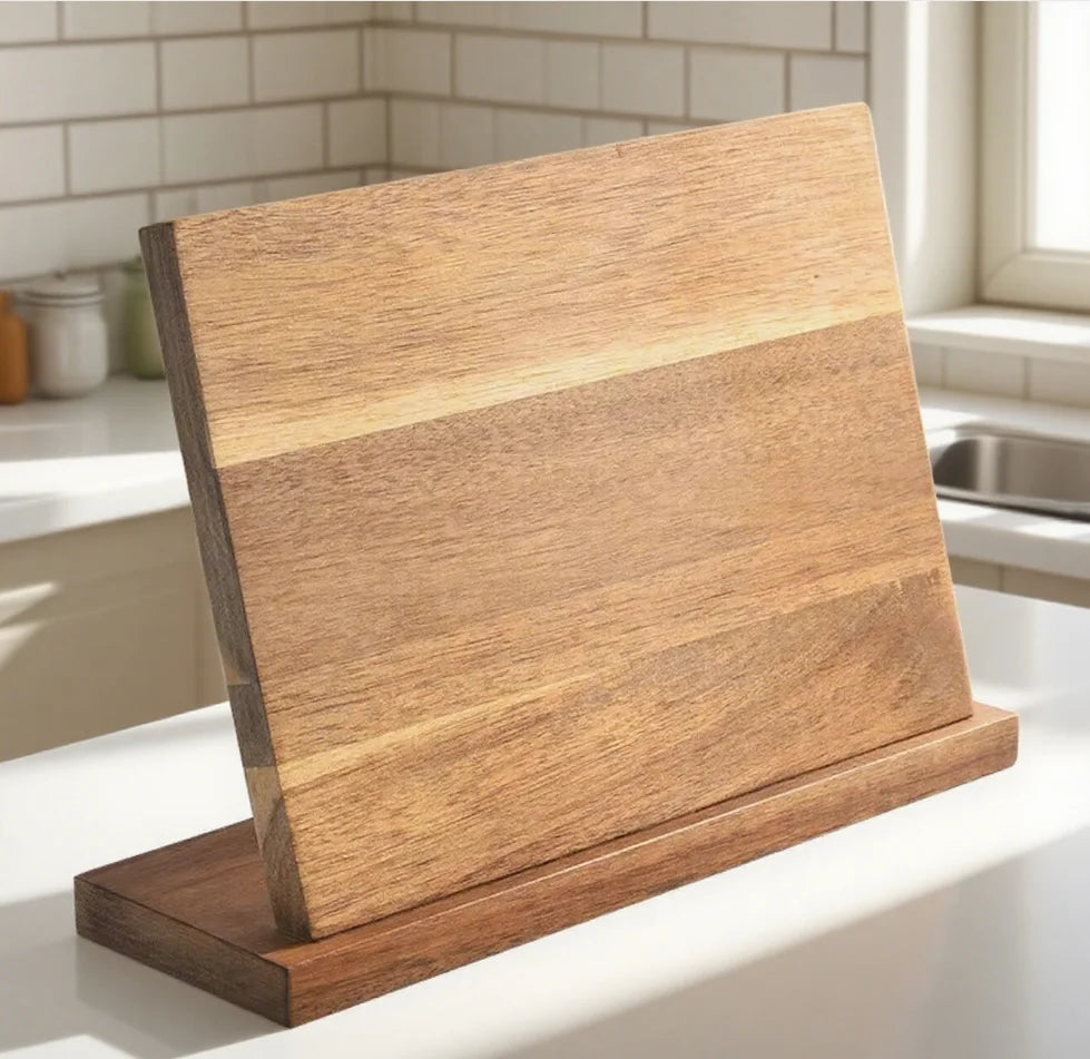 Modern Practical Acacia Wood Magnetic Knife Stand Ready to Ship-Organizer for Kitchen Knives