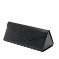 Fashion Custom Logo Black PU Calfskin Folding Glasses Box Eyeglasses Accessories Eyewear Case for 2023