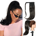 AliLeader Natura Curly 16" Long Flipped Out Thick Fake Hair Pony Tail Versatile Style High Wrap Around Synthetic Ponytails