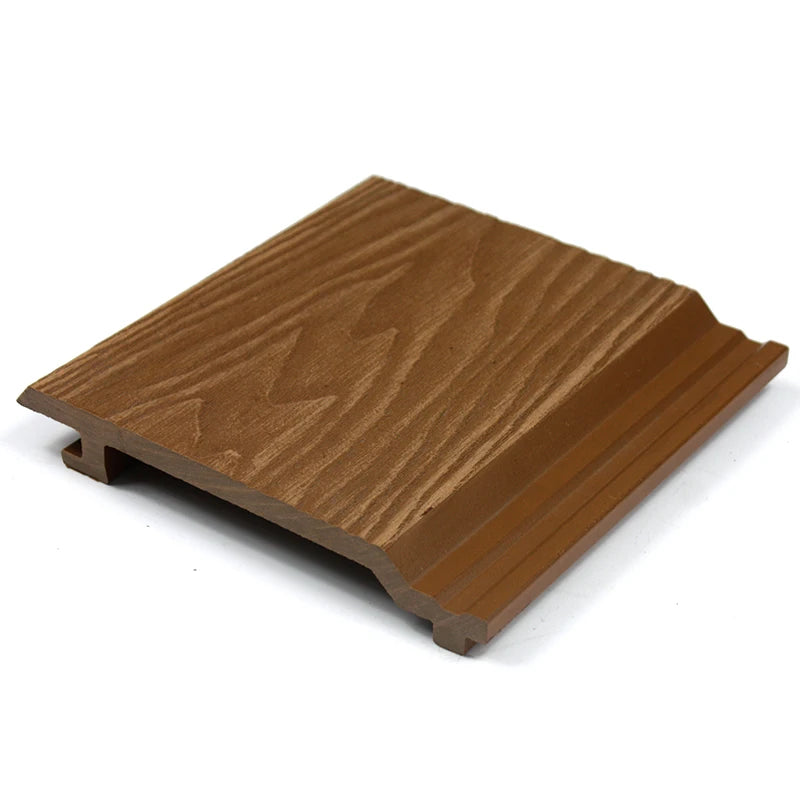 Factory Outdoor Decor WPC Composite Waterproof Asian Design Fluted Cladding Exterior Wall Board Panel