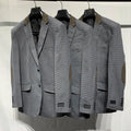 Autumn New Men's Business Leisure Two Single-breasted Suit Jacket Gray Joker Slim Men's Suit Jacket.