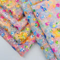 2023 New 100% Polyester Flame Retardant Nonwoven Sparkly Embroidered Floral Shape Sequin Cloth for Wedding Dresses & Girls