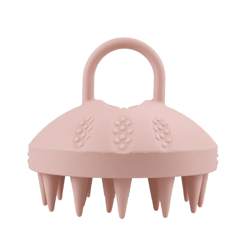 Ready to Ship Long Brush Bristles 100% Full Silicone Scalp Massager Easy to Clean Round HairBrush Custom Silicone Shampoo Brush
