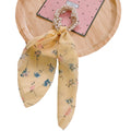 MIO New  Scarf Hair Scrunchies Floral Hair Ties Graceful With Pearl Elastic Bands Ribbon Fabric Scrunchies