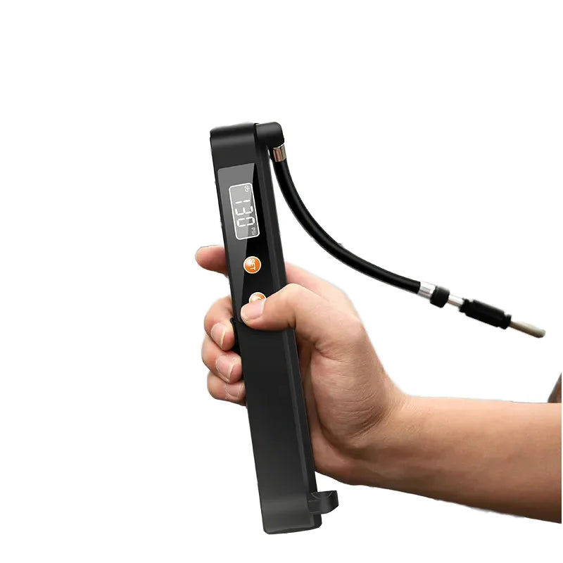 Smart Electric Mini Portable Aluminum Alloy Bicycle Pump Gauge 130-160PSI Pressure Automatic Inflating for Car Motorcycle Bike