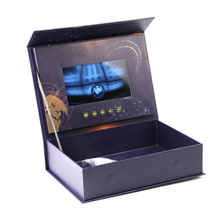 Video Brochure Manufacturer Gift Packaging 7 Inch LCD HD Expo Video Invitation Box MegaBDM