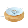E27 Table Lamp Solid Wood Round Rattan Ball Lamp Base LED Light Source Table Lamp Accessories