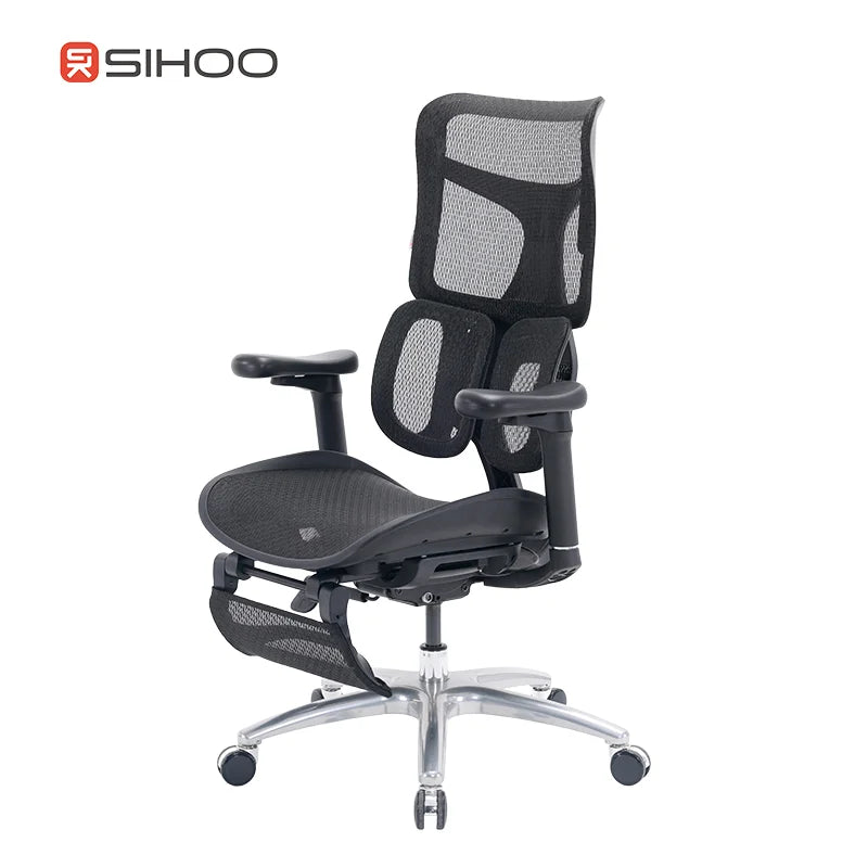 Luxury Boss Ergonomic Chairs S100 Revolving Recliner Executive Swivel Mesh Office Chair with 4D Adjustable Armrests