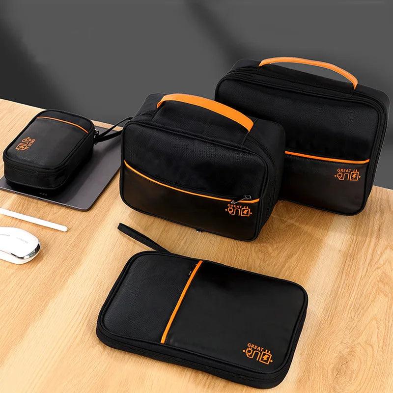 EVA Casual Style Storage Bag for Mobile Phones Tablets Headsets & Power Banks Zipper Closure Portable Protective Case Bag
