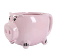 Ceramic pink Piggy Coffee Cup Piggy Mug Cartoon Animal Cup 3D Relief Piggy Water Cup