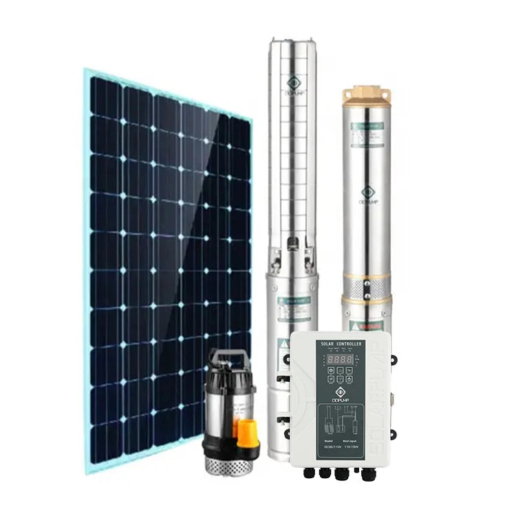 QQPUMP 3SC3-25-24-200 Vertical Multistage Water Pump High Pressure Deep Well Submersible Solar Water Pump