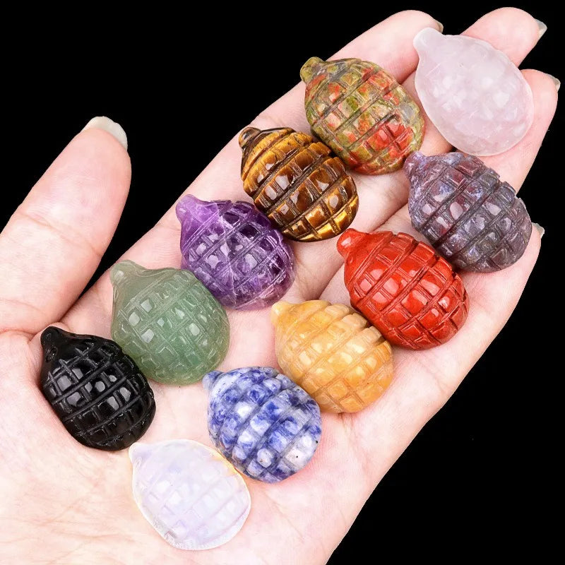 1in Mini Hedgehog Crystal Carving/Natural Amethyst Rose Quartz Agate Jade Stone Small Pangolin Animal Hedgehog Crystal Crafts