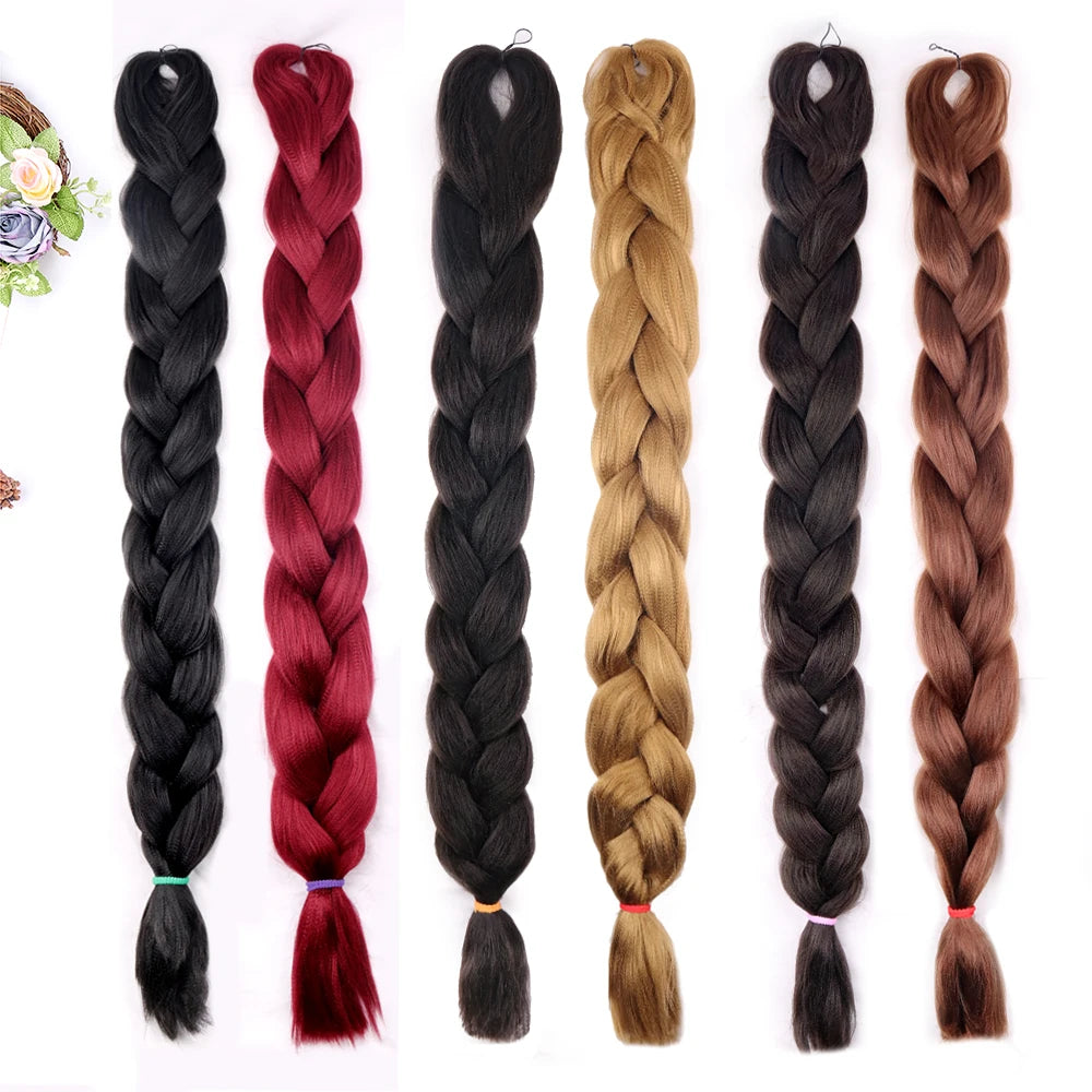 82 Inches  Ultra Hot Sale Wholesale Cheap Braiding Rich Synthetic Size Hair Jumbo Braid