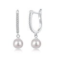 Luxury Fine Jewelry 925 Sterling Silver Earrings Pearl Versatile Female Pendant Design Earring for Women