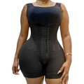 Women's Medium Compression Shapewear Bodysuit Open Bust Fajas Steel Bones Corset Breathable Quick Dry Anti-Bacterial Tummy